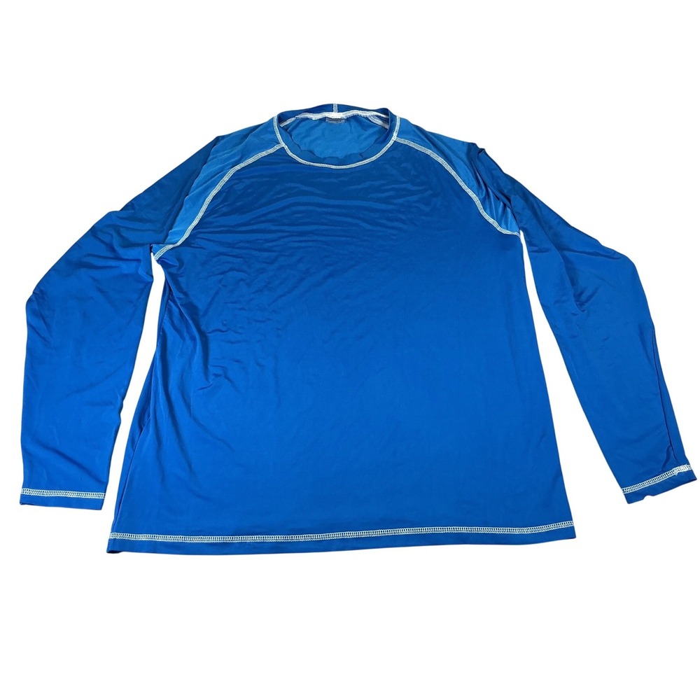 Uzzi Active Wear Mens‎ XL Royal Blue Rash Guard UPF 50+ Surf Fishing Shirt NWT